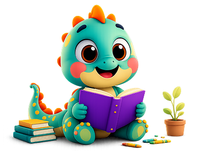 Leo with a stack of books